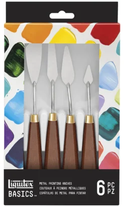 Zestaw metalowych szpachelek malarskich Basic - Liquitex - 6 szt.