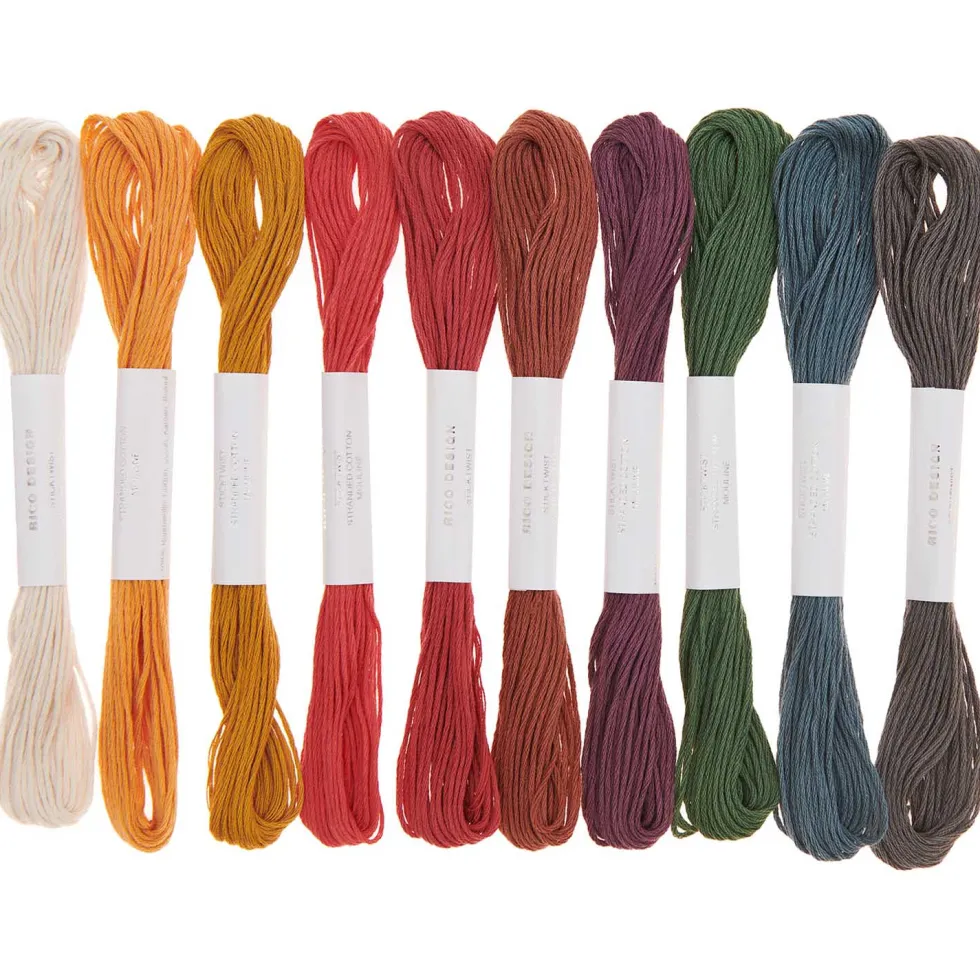 Zestaw mulin Multicolor Earthy - Rico Design - 8 m x 10 szt.