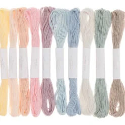 Zestaw mulin Multicolor Pastel - Rico Design - 8 m x 10 szt.