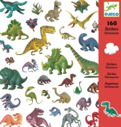 Zestaw naklejek Dinozaury - Djeco - 160 szt.