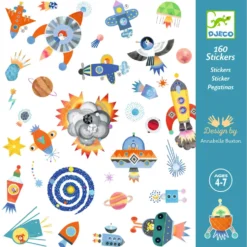 Zestaw naklejek Kosmos - Djeco - 160 szt.