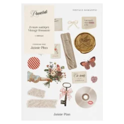 Zestaw naklejek Vintage Romantic do pamiętnika - Jaśnie Plan