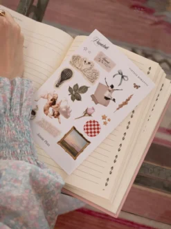 Zestaw naklejek Vintage Romantic do pamiętnika - Jaśnie Plan