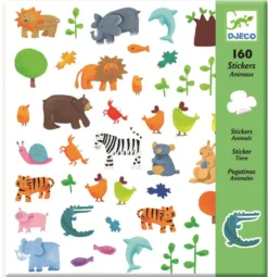 Zestaw naklejek Zwierzątka - Djeco - 160 szt.