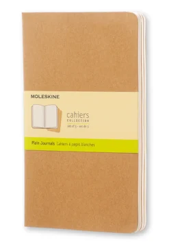 Zestaw notatników Cahier Journals - Moleskine - Sand gładkie miękka okładka L