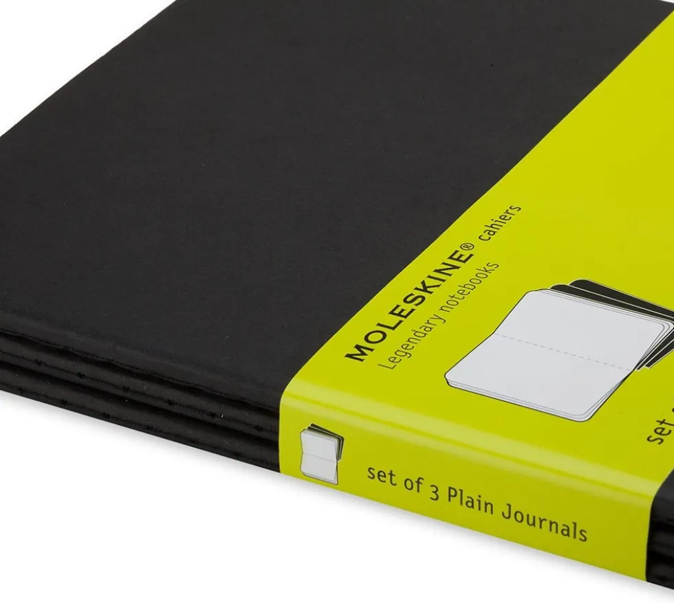 Zestaw notatników gładkich A6 - Moleskine - czarne 3 szt.