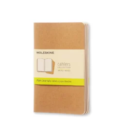 Zestaw notatników gładkich A6 - Moleskine - kraft 3 szt.