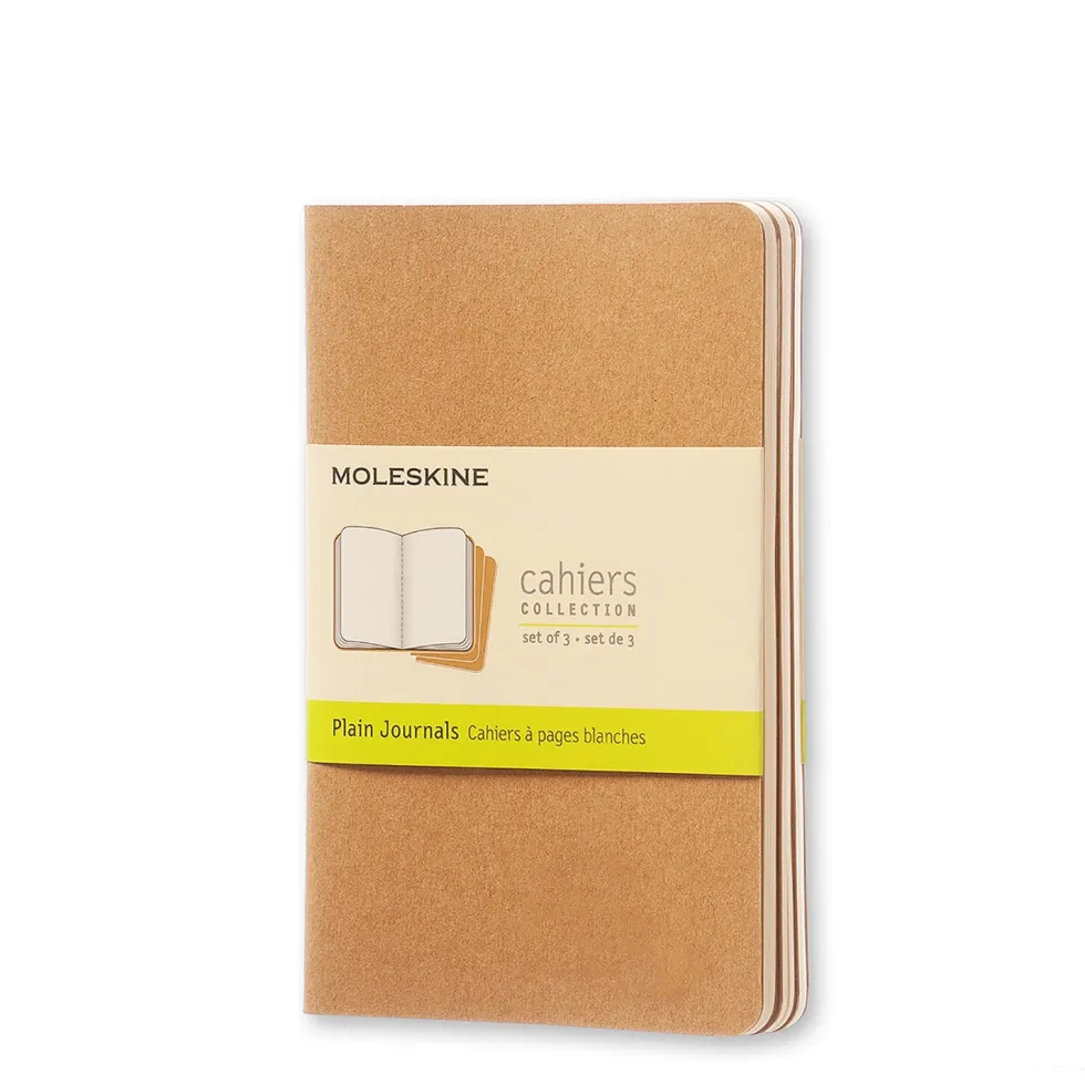 Zestaw notatników gładkich A6 - Moleskine - kraft 3 szt.