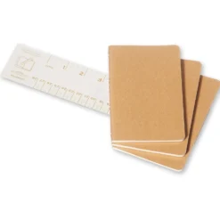 Zestaw notatników gładkich A6 - Moleskine - kraft 3 szt.
