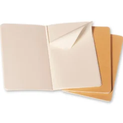 Zestaw notatników gładkich A6 - Moleskine - kraft 3 szt.