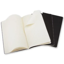 Zestaw notatników w kratkę A5 - Moleskine - czarne 3 szt.