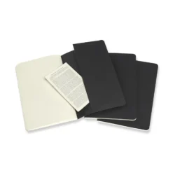 Zestaw notatników w kropki A6 - Moleskine - czarne 3 szt.