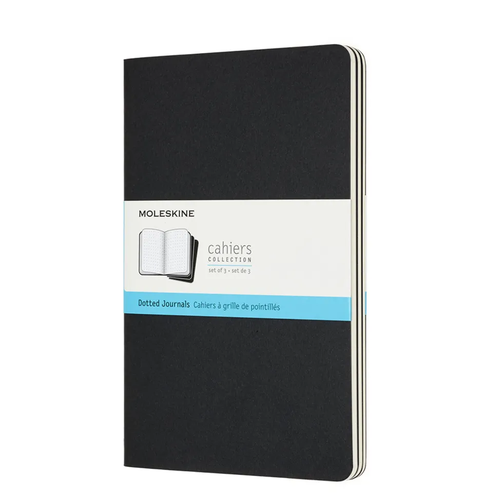 Zestaw notatników w kropki A6 - Moleskine - czarne 3 szt.