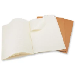 Zestaw notatników w linie A5 - Moleskine - kraft 3 szt.