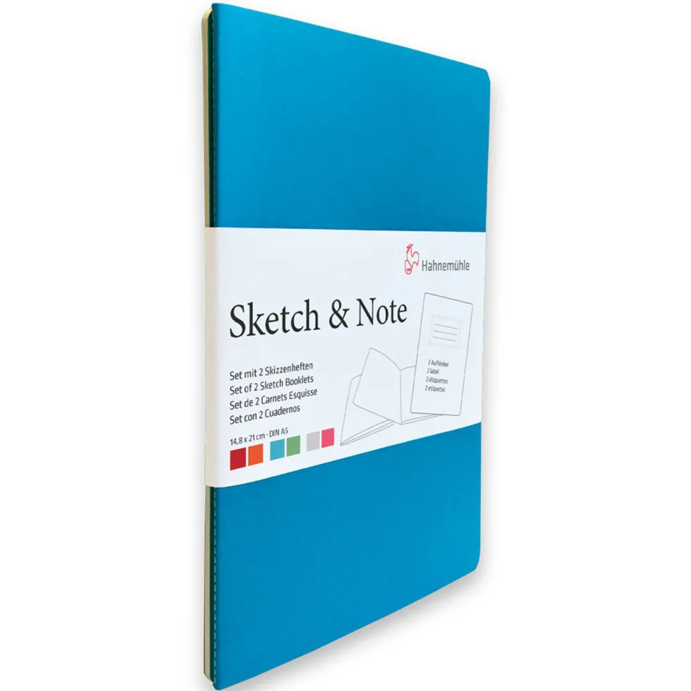 Zestaw notesów A5 - Hahnemühle - Blue Bundle 125 g/m2 2 szt.