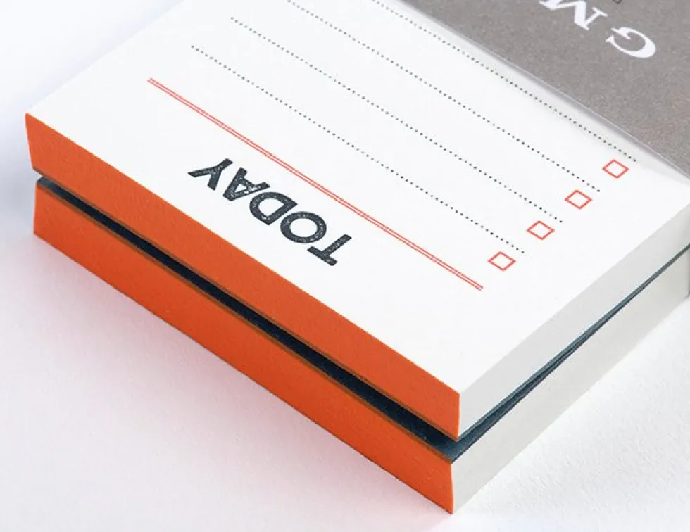 Zestaw notesów Letterpress - Gmund - Neon Orange 2 szt.