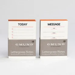 Zestaw notesów Letterpress - Gmund - Neon Orange 2 szt.