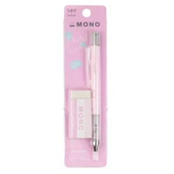 Zestaw ołówek MONO Graph + gumka - Tombow - Pink