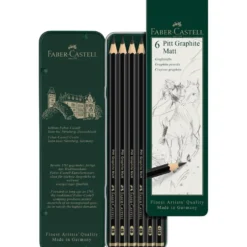 Zestaw ołówków grafitowych Pitt Graphite Matt - Faber-Castell - 6 szt.