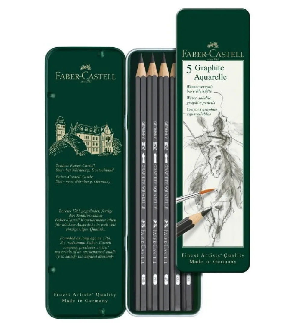 Zestaw ołówków Graphite Aquarelle - Faber-Castell - 5 szt.