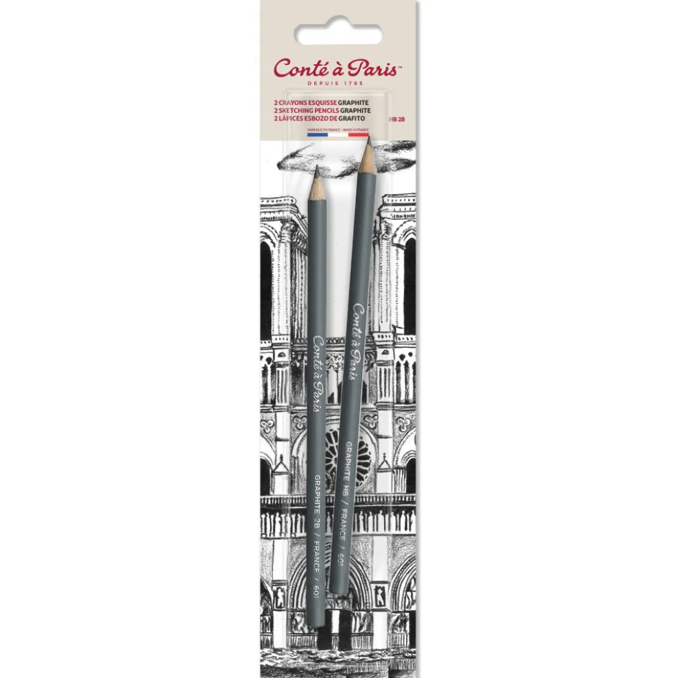 Zestaw ołówków Sketching - Conté à Paris - Graphite HB/2B 2 szt.