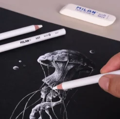 Zestaw ołówków węglowych Art Charcoal - Milan - białe 3 szt.