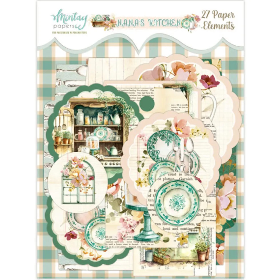 Zestaw papierowych tagów - Mintay - Nana's Kitchen, 27 szt.