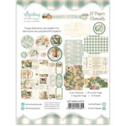 Zestaw papierowych tagów - Mintay - Nana's Kitchen, 27 szt.