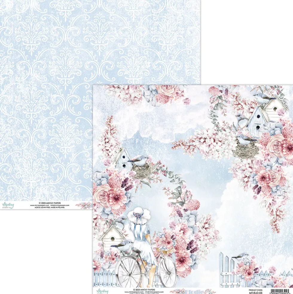 Zestaw papierów do scrapbookingu 30,5 x 30,5 cm - Mintay - Elodie