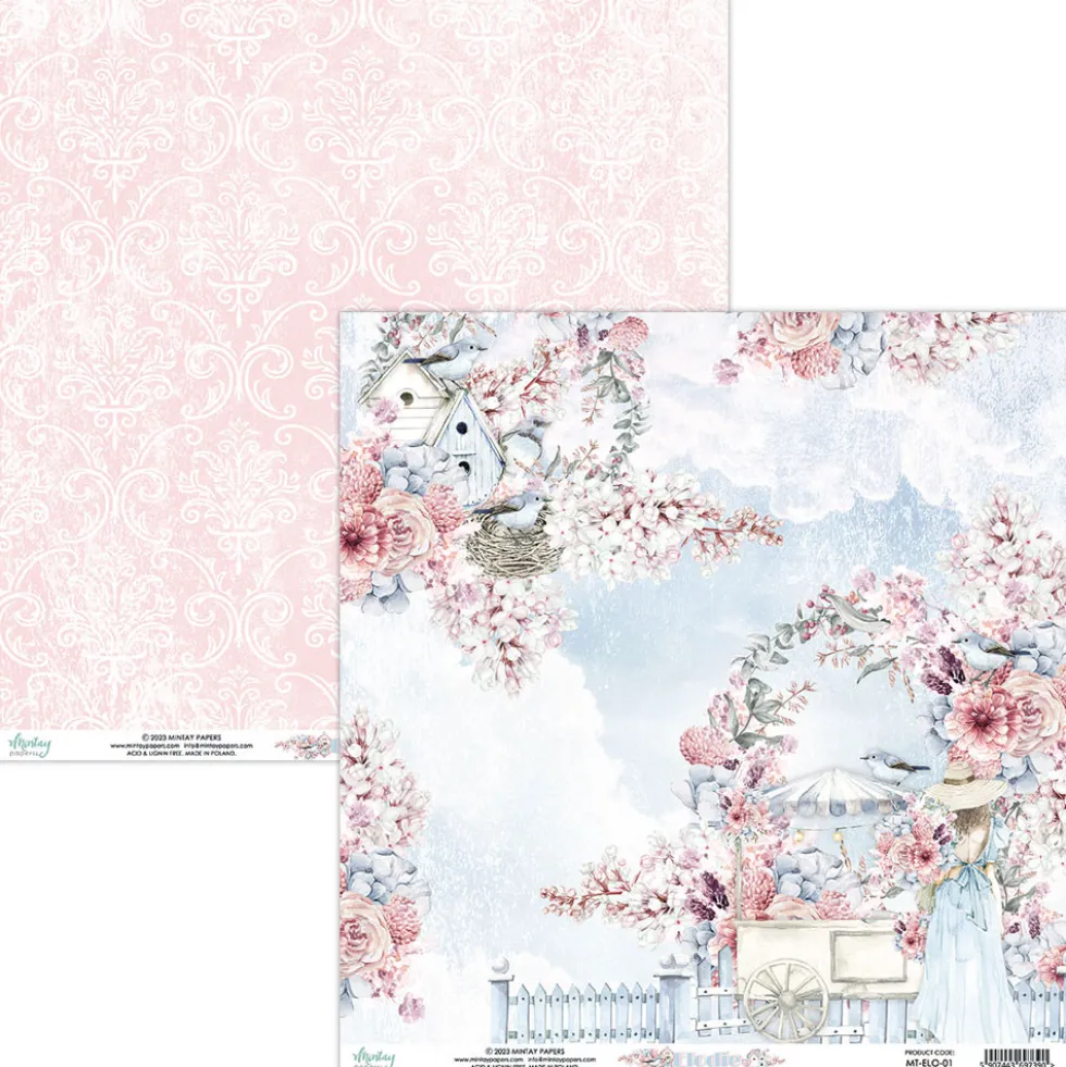 Zestaw papierów do scrapbookingu 30,5 x 30,5 cm - Mintay - Elodie