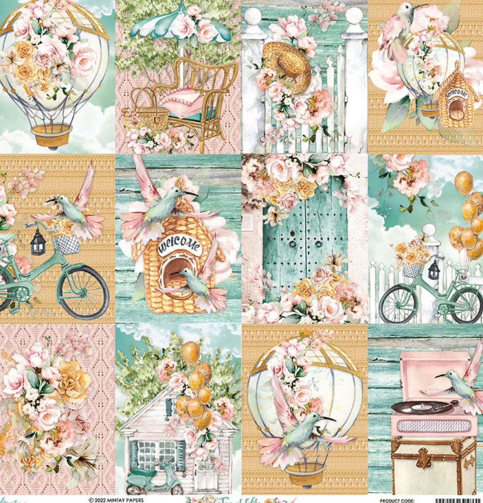 Zestaw papierów do scrapbookingu 30,5 x 30,5 cm - Mintay - Joy of Life