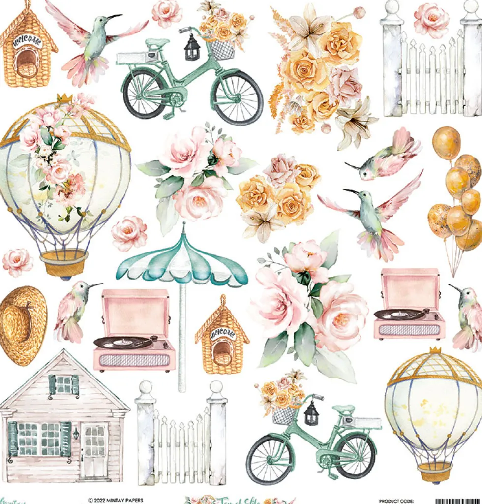 Zestaw papierów do scrapbookingu 30,5 x 30,5 cm - Mintay - Joy of Life