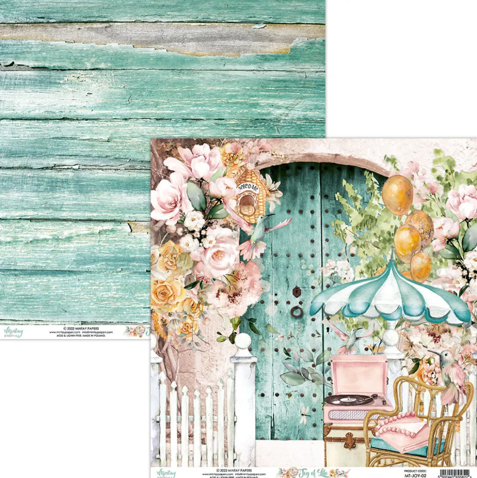 Zestaw papierów do scrapbookingu 30,5 x 30,5 cm - Mintay - Joy of Life