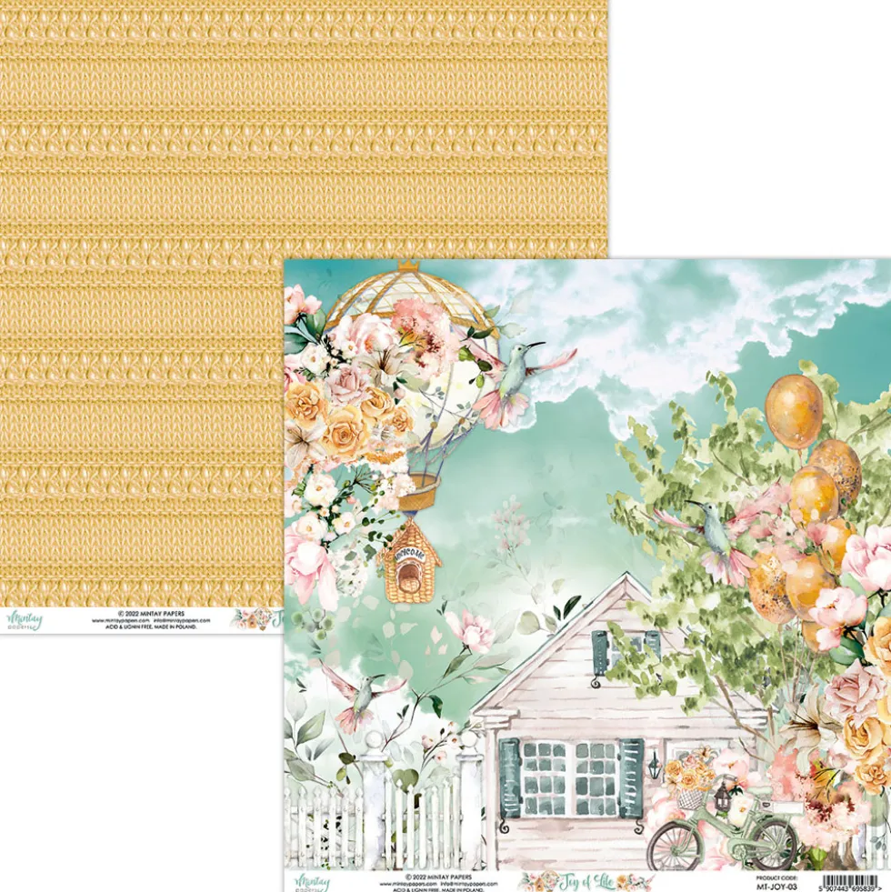 Zestaw papierów do scrapbookingu 30,5 x 30,5 cm - Mintay - Joy of Life