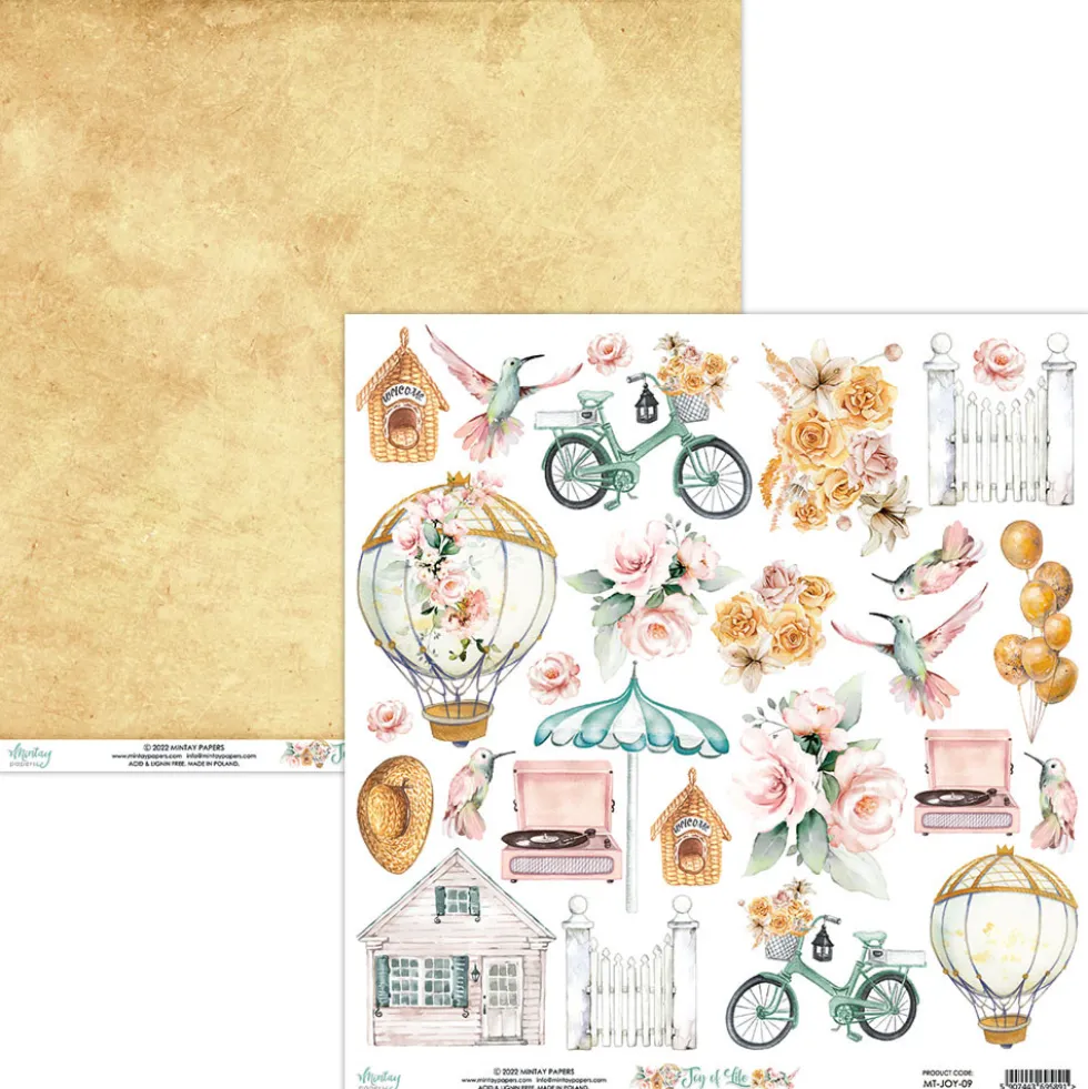 Zestaw papierów do scrapbookingu 30,5 x 30,5 cm - Mintay - Joy of Life