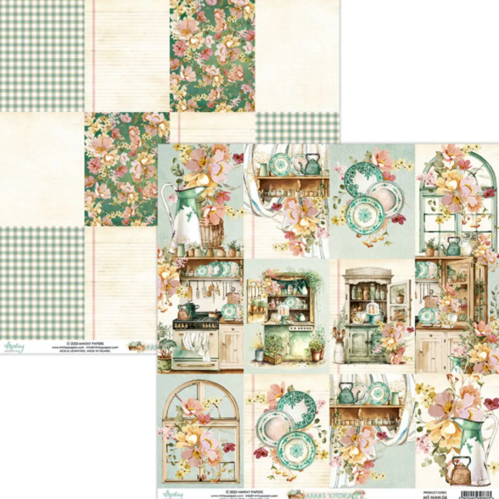 Zestaw papierów do scrapbookingu 30,5 x 30,5 cm - Mintay - Nana's Kitchen