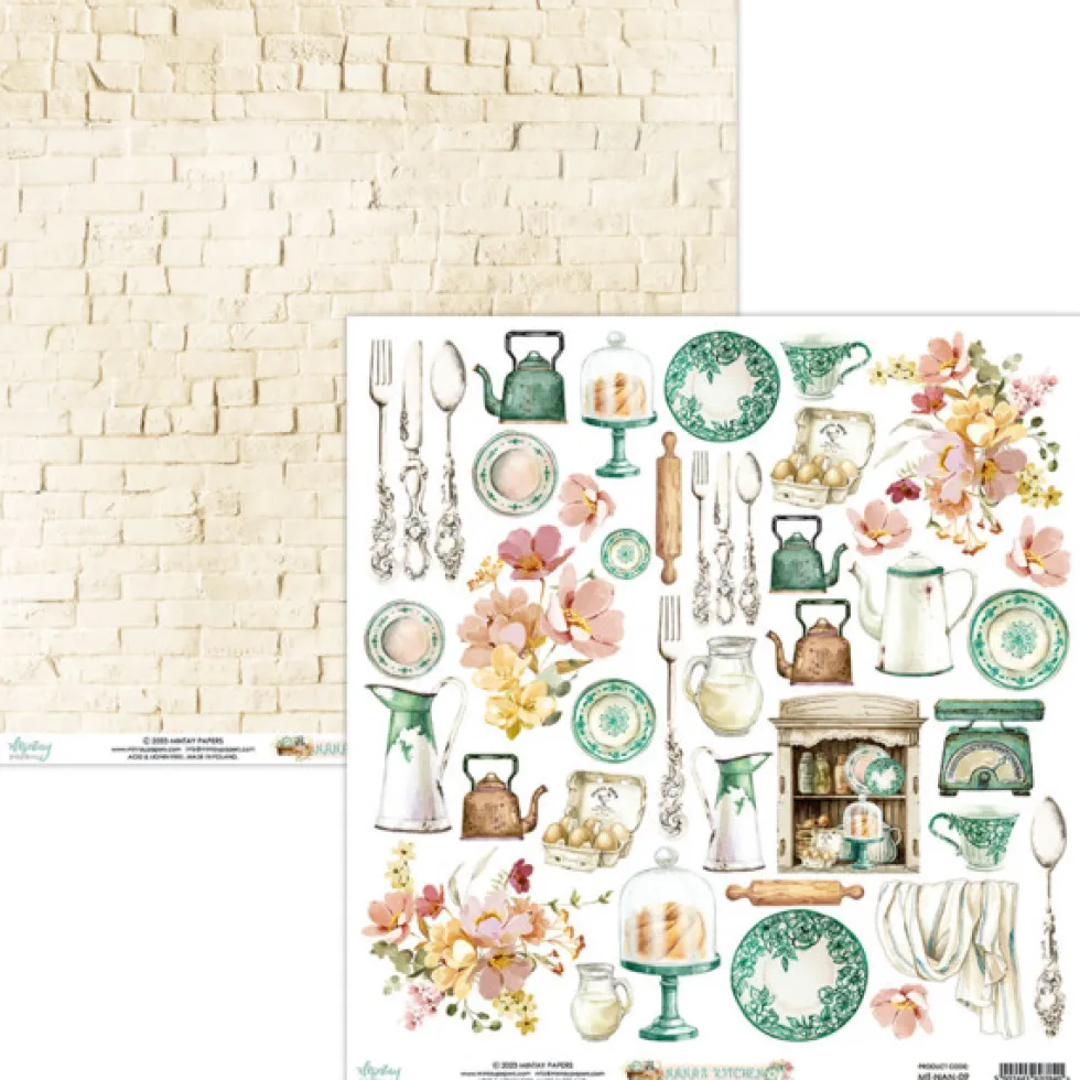 Zestaw papierów do scrapbookingu 30,5 x 30,5 cm - Mintay - Nana's Kitchen