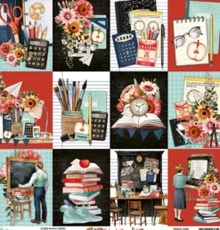 Zestaw papierów do scrapbookingu 15,2 x 15,2 cm - Mintay - School Days
