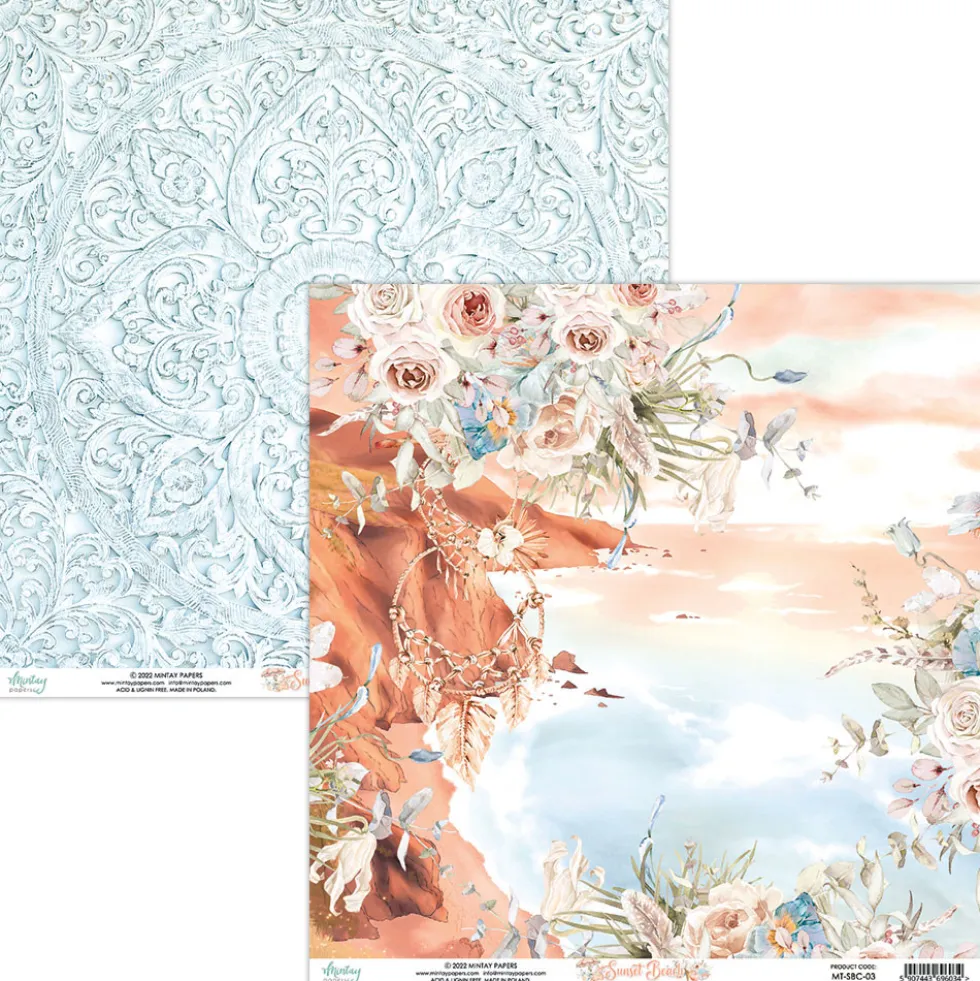 Zestaw papierów do scrapbookingu 30,5 x 30,5 cm - Mintay - Sunset Beach