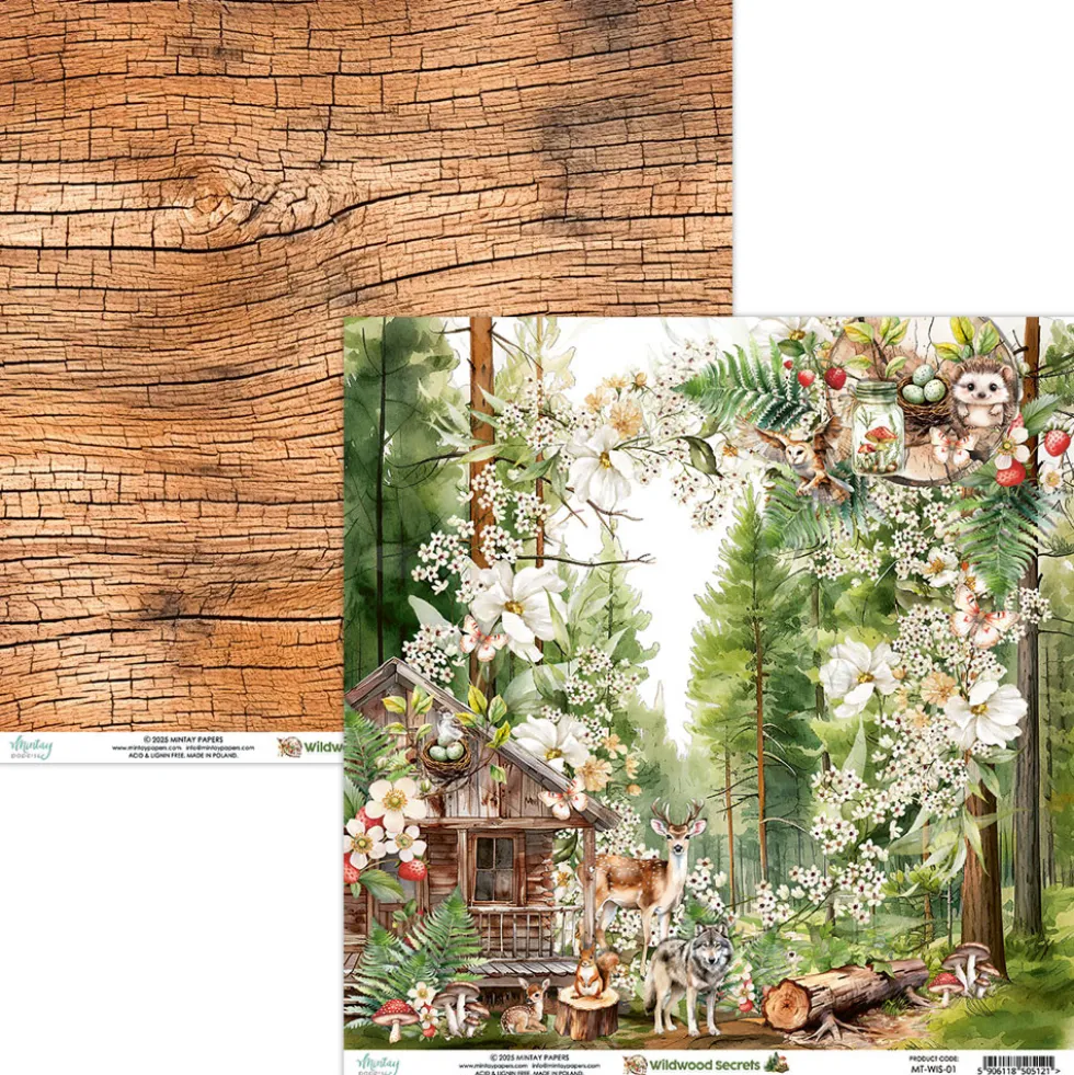 Zestaw papierów do scrapbookingu 30,5 x 30,5 cm - Mintay - Wildwood Secrets