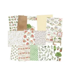 Zestaw papierów do scrapbookingu 15,3 x 15,3 cm - Piątek Trzynastego - Farm Sweet Farm