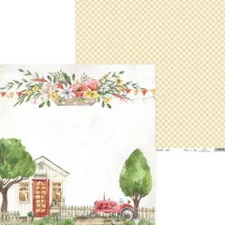 Zestaw papierów do scrapbookingu 15,3 x 15,3 cm - Piątek Trzynastego - Farm Sweet Farm