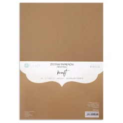 Zestaw papierów - DpCraft - Kraft, A4, 220 g, 20 ark.