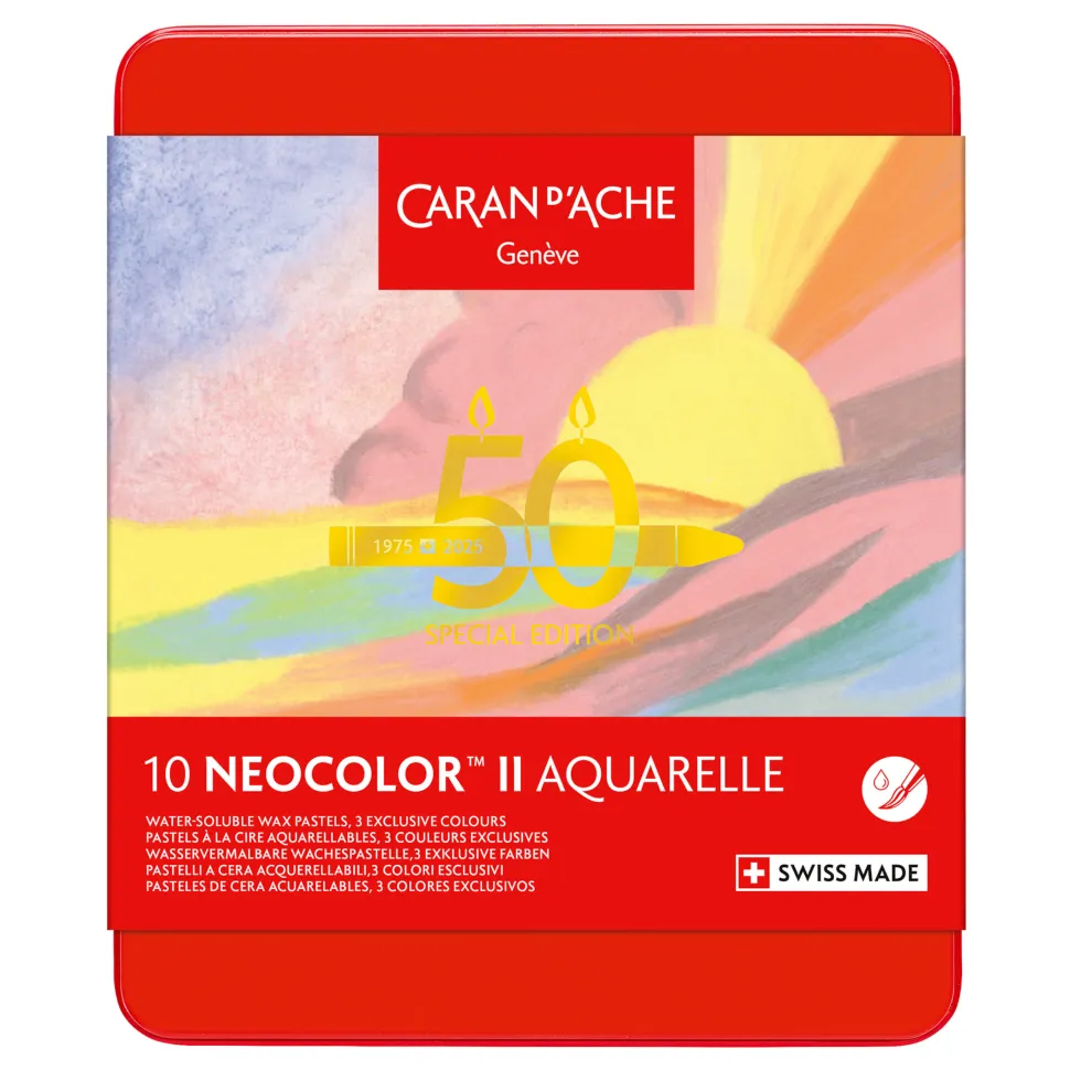 Zestaw pasteli akwarelowych Neocolor II Pastel - Caran d'Ache - 10 szt.