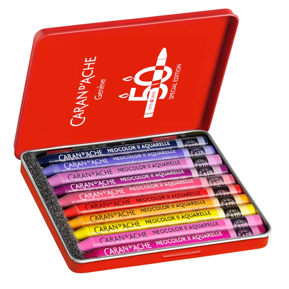 Zestaw pasteli akwarelowych Neocolor II Pop - Caran d'Ache - 10 szt.