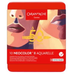 Zestaw pasteli akwarelowych Neocolor II Portrait - Caran d'Ache - 10 szt.