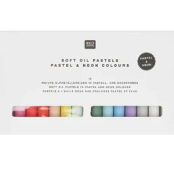 Zestaw pasteli olejnych Neon & Pastel - Rico Design - 12 kolorów
