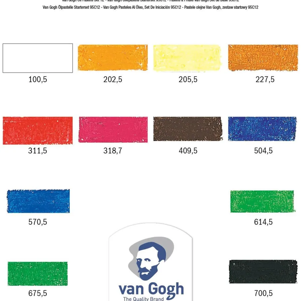 Zestaw pasteli olejnych - Van Gogh - 12 kolorów