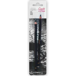 Zestaw pasteli suchych w kredce Pastel Pencils - Conté à Paris - Black, 2 szt.