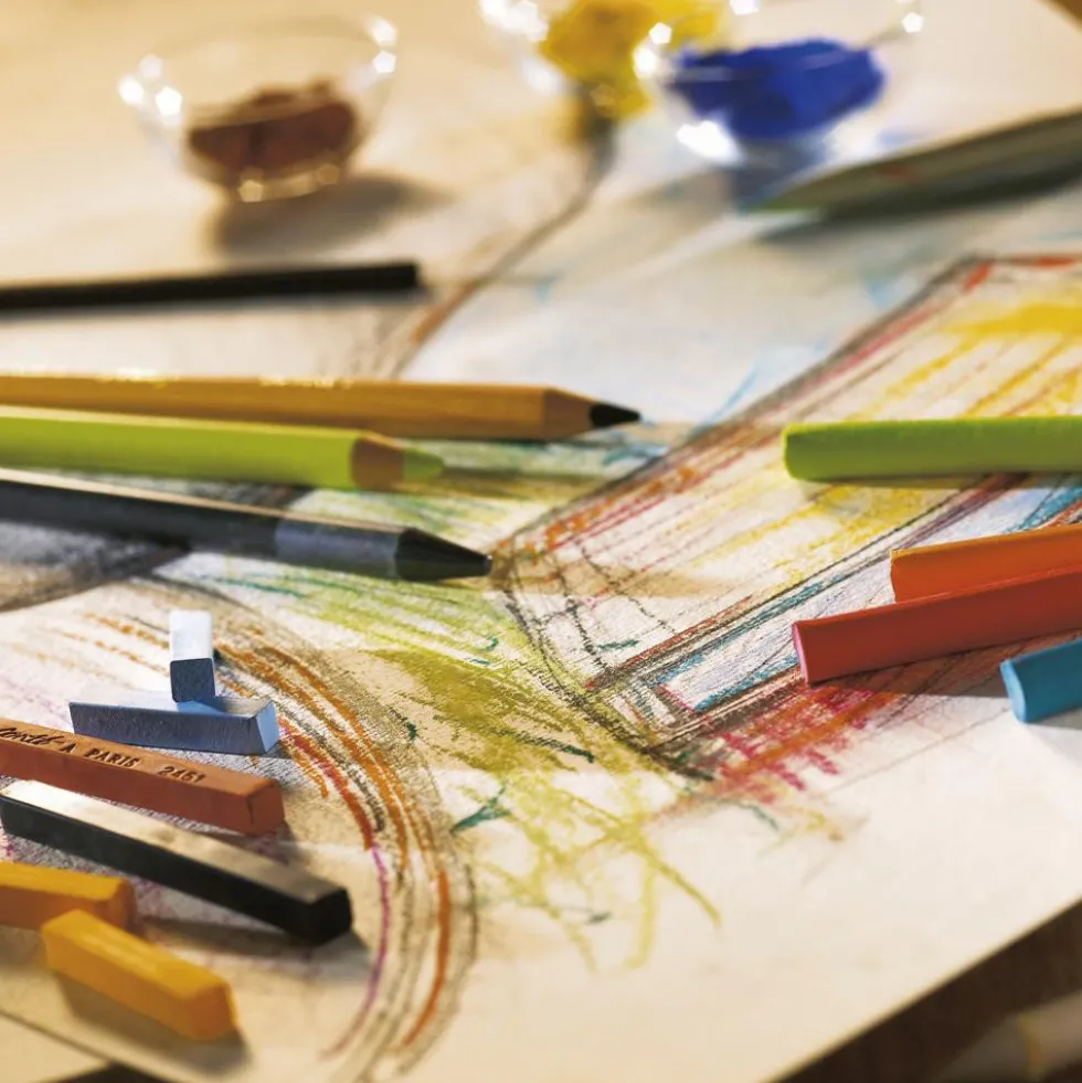 Zestaw pasteli suchych w kredce Pastel Pencils - Conté à Paris - White, 2 szt.